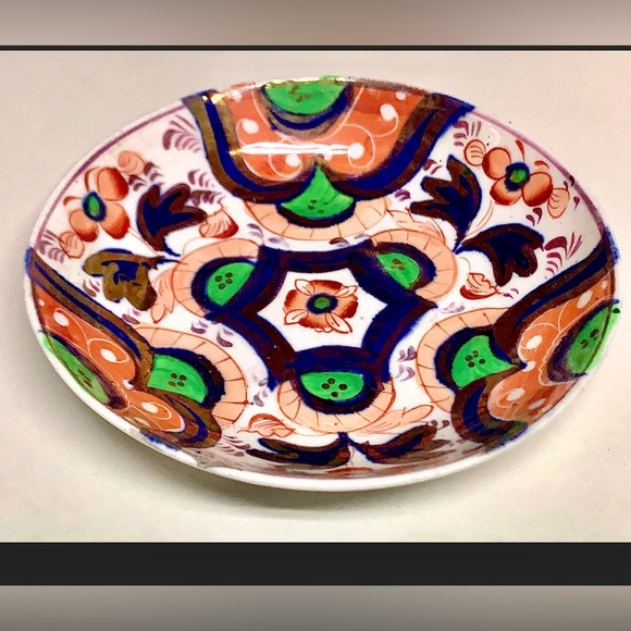 1800s Gaudy Welsh Hexagon Pattern 113 Pink Lustre Plate - Picture 7 of 10